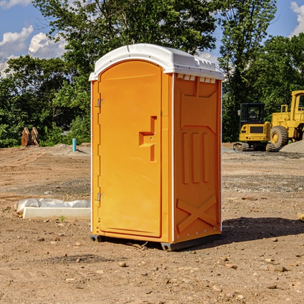 can i customize the exterior of the porta potties with my event logo or branding in Dubach